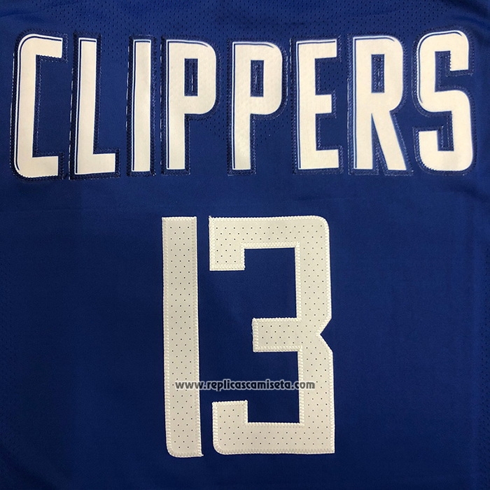 Camiseta Los Angeles Clippers Paul George #13 Icon 2020-21 Autentico Azul